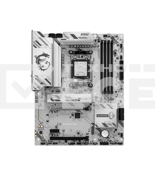 Материнская плата MSI B850 GAMING PLUS WIFI6E, AM5, AMD B850, 4xDDR5, 4xSATA, 2xM.2, 1xPCIe 4.0 x16, 1xPCIe 4.0 x4, 1xPCIe 3.0 x1, 1xDP, 1xHDMI, 1x2.5Gb LAN, Wi-Fi 6E, Bluetooth 5.3, 1xUSB-C 10Gbps, 3xUSB-A 10Gbps, 4xUSB-A 5Gbps, 2x3.5 мм, 7.1, ATX