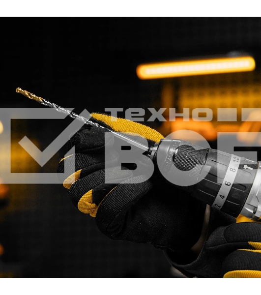 Сверло спиральное по металлу Denzel 5 х 132 мм, Р6М5, Golden Tip, удлиненное