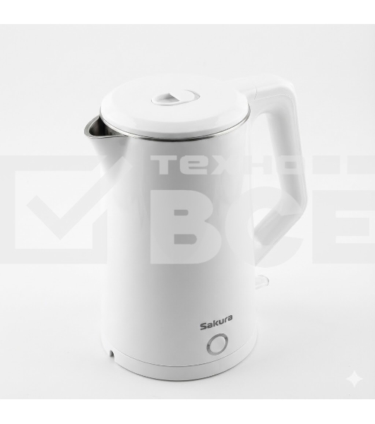 Чайник электрический Sakura SA-2150W 1.8 л, двойной корпус,бел