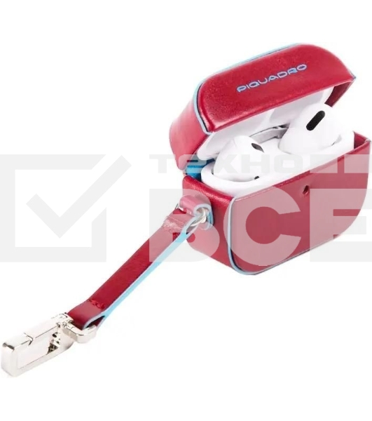 Чехол для наушников Piquadro Blue Square AC5308B2/R красный натур.кожа