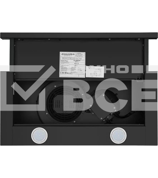 Вытяжка встраиваемая Maunfeld VS Light 50 черный, 50 см, 520 куб. м/ч, 56 дБ