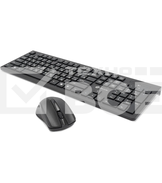 Комплект клавиатура+мышь Oklick 250M беспроводной, USB, 1000 DPI, чёрный