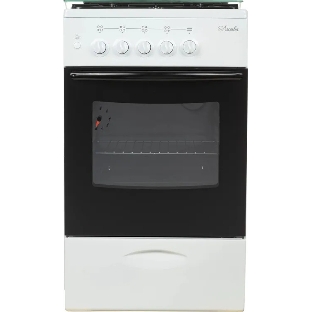 Плита газовая Лысьва ГП 400 МС СТ-2у белый, стеклянная крышка, конфорок 4 газовых, духовка 57 л, 50 см x 84 см x 60 см