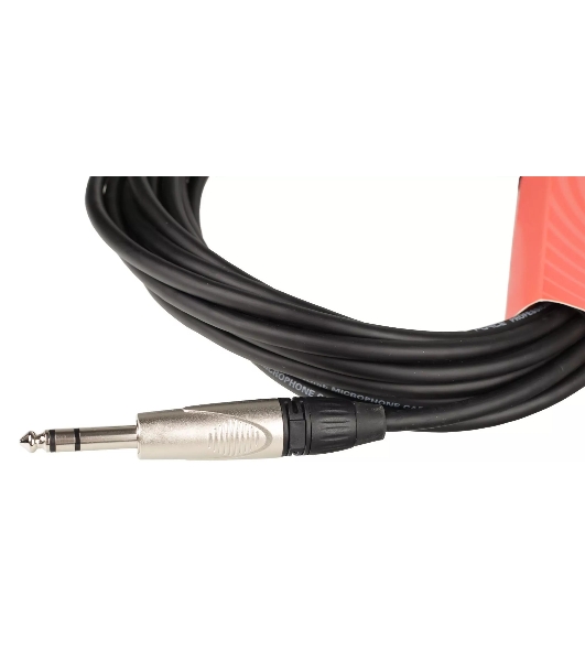 Кабель аудио FORCE FMC-07/61/4' TRS (M) - XLR (M), высококачественный балансный, малошумящий с проводниками из безкислородной меди OFC, диаметр 6 мм, профессиональные металлические разъемы, длина 6 м, цвет черный