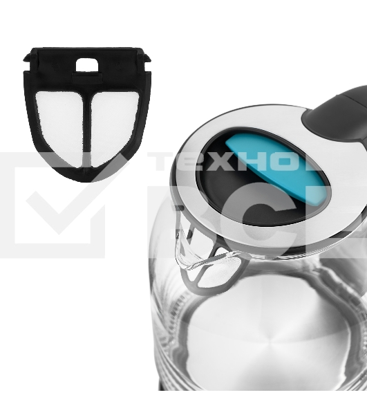 Чайник электрический Kitfort КТ-654-1 1.7л. 2200Вт голубой (корпус: стекло)