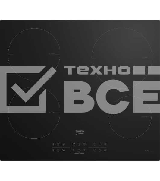 Встраиваемая индукционная варочная поверхность Beko HII 64200 MT, Черный