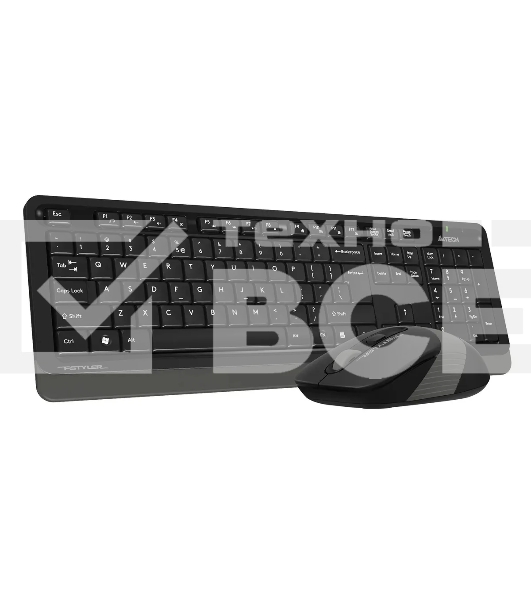 Комплект клавиатура+мышь A4Tech FStyler FG1010S беспроводной, USB, 2000 DPI, чёрный/серый