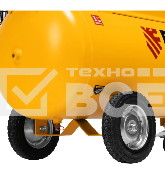 Компрессор воздушный рем. привод BCV 4000-T/100, 4,0 кВт, 100 литров, 690 л/мин Denzel