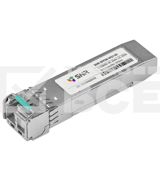 Трансивер SNR SFP28 WDM, 25GBASE, разъем LC, дальность до 20км (12dB), 1330nm, SNR-SFP28-W37-20 