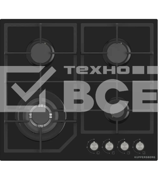 Газовая варочная поверхность Kuppersberg TG 68 B черный