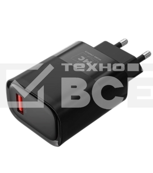 Сетевое зарядное устройство MORE CHOICE (4620202553386) NC09 1USB 3.0A QC3.0 15W, черный