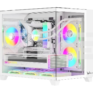 Компьютерный корпус AeroCool/Formula Crystal Z9ML Floe белый без БП mATX 4x120мм 2xUSB 3.0 1xUSB3.1 audio bott PSU