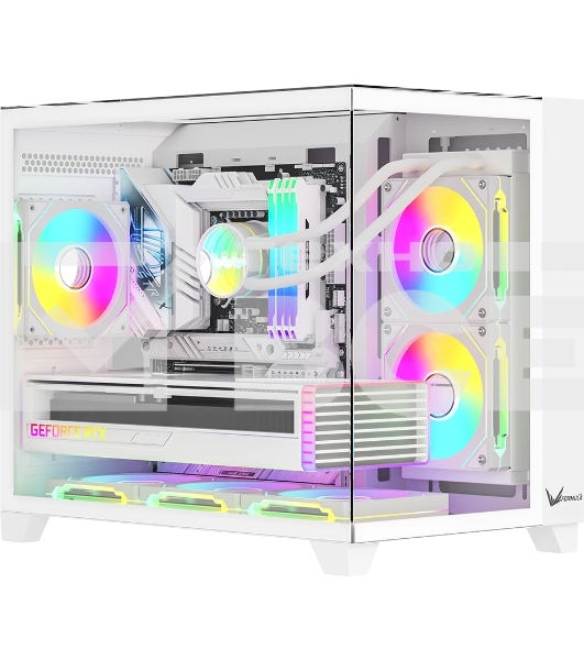 Компьютерный корпус AeroCool/Formula Crystal Z9ML Floe белый без БП mATX 4x120мм 2xUSB 3.0 1xUSB3.1 audio bott PSU