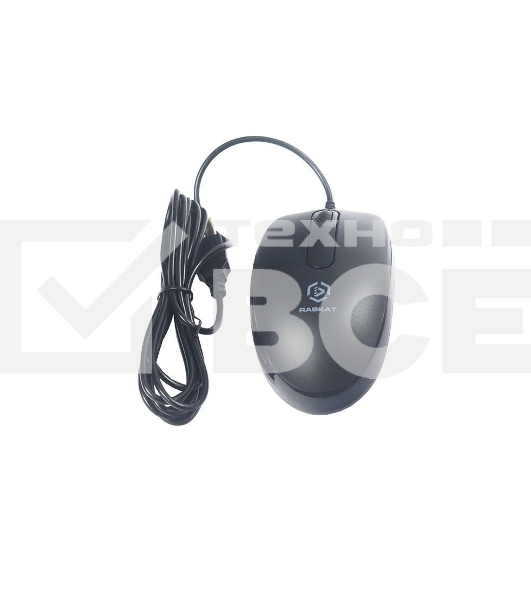 Мышь проводная Raskat M015 черный, 1000 dpi, USB, кнопки - 3