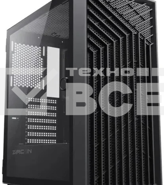 Компьютерный корпус Zircon Tropez BK без БП (Midi Tower,ATX,Черн,1хUSB 3.0,1хUSB 2.0)