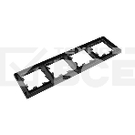 Рамка Эпика 4 - местная EKF UP1-FPB-04 черная, пластик, фото3