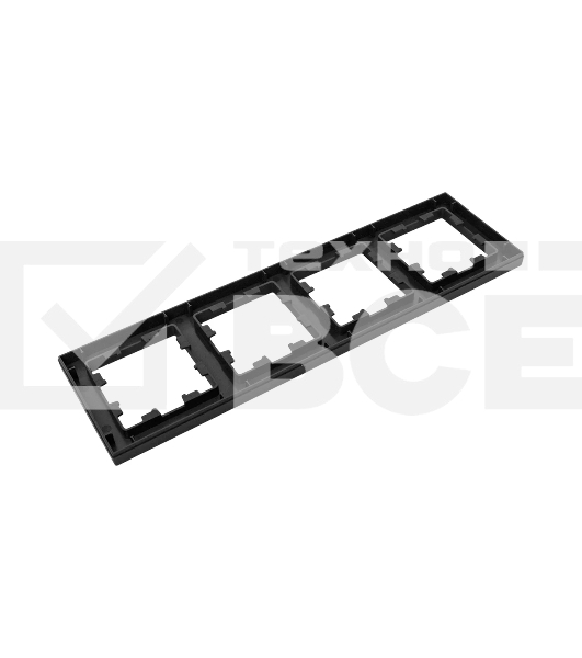 Рамка Эпика 4 - местная EKF UP1-FPB-04 черная, пластик