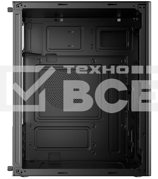 Компьютерный корпус CBR mATX Minitower V861, без БП, 2хUSB 2.0, HD Audio+Mic, черный PCC-MATX-V861-WPSU