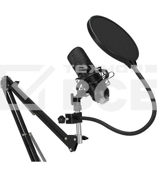 Микрофон проводной Оклик SM-600G 2.5м черный