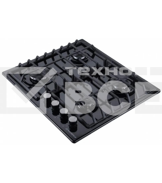 Газовая варочная панель Maunfeld EGHE.64.6CB/G, 4 конфорки, эмалированная сталь, черный