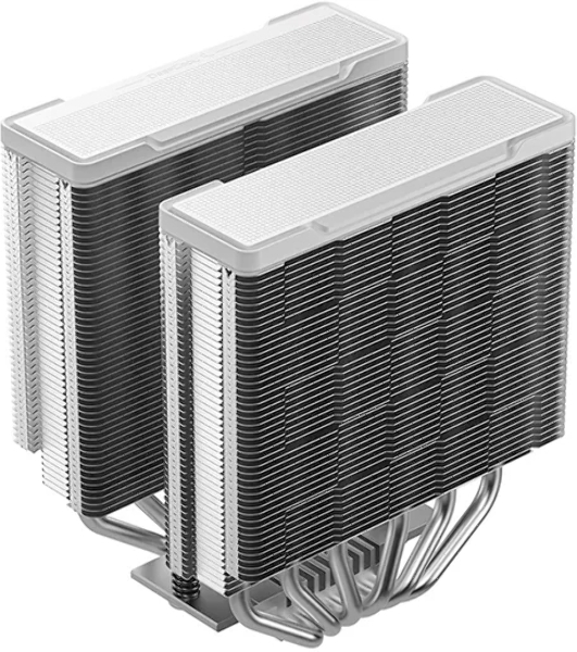 Кулер для процессора DEEPCOOL AG620 G2 WH LGA1954/1851/1700/AM5/AM4 (9шт/кор, TDP 270W, PWM, DUAL Black Fan 120mm, 6 тепл. трубок, белый) RET