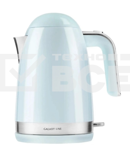 Чайник электрический Galaxy Line GL 0332, небесный, пластик, 2200 Вт, 1,7 л