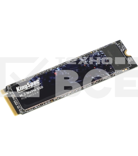 Накопитель SSD KingSpec NE-256, 256Gb, M.2 2280, PCIe 3.0 x4, NVMe, R/W 2000/1300
