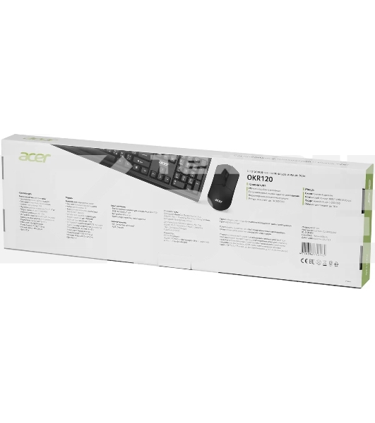 Клавиатура + мышь Acer OKR120 клав:черный мышь:черный USB беспроводная Multimedia