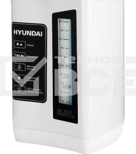 Термопот Hyundai HYTP-4850 6л. 750Вт белый/черный