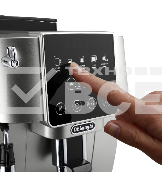 Кофемашина автоматическая DeLonghi ECAM220.31.SB черный/серебристый, исп. кофе - молотый/зерновой, 1.8 л, 1450 Вт, 15 Бар.