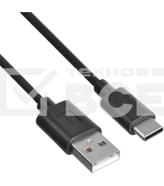 Кабель KingPrice KP-USBAC-2A-1M USB (m)-USB Type-C (m) 1м черный