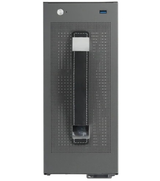 Компьютерный корпус без блока питания PCCooler I100 PRO MESH GY, Mesh Compact, серый, SPCC, no fans ITX 60/300/SFX PSU support; 1x2.5', 1x3.5', 2xPCI 1xUSB-C 3.1 308x128x190mm