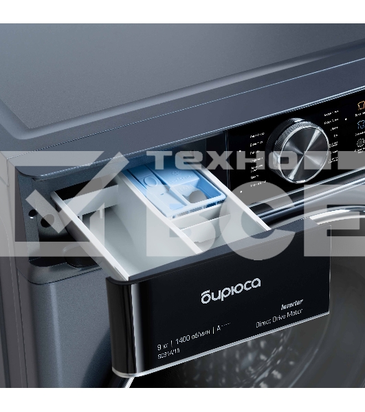 Стиральная машина Бирюса WM-SC914/15 W перламутровый синий, загрузка фронтальная 9 кг, 1400 об/мин, класс А+++