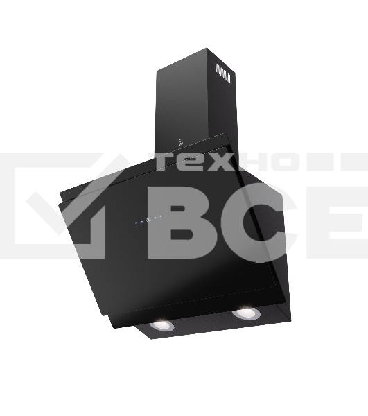 Вытяжка наклонная LEX FURIA 600 BLACK сенсорное управление