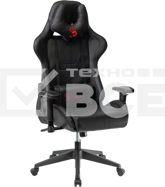 Кресло игровое A4Tech Bloody GC-500, черный, эко.кожа, крестовина пластик