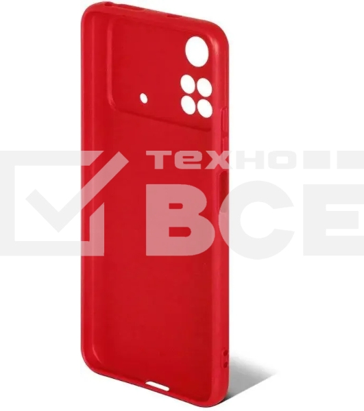 Чехол (клип-кейс) DF poCase-03 для Poco M4 Pro (4G) красный