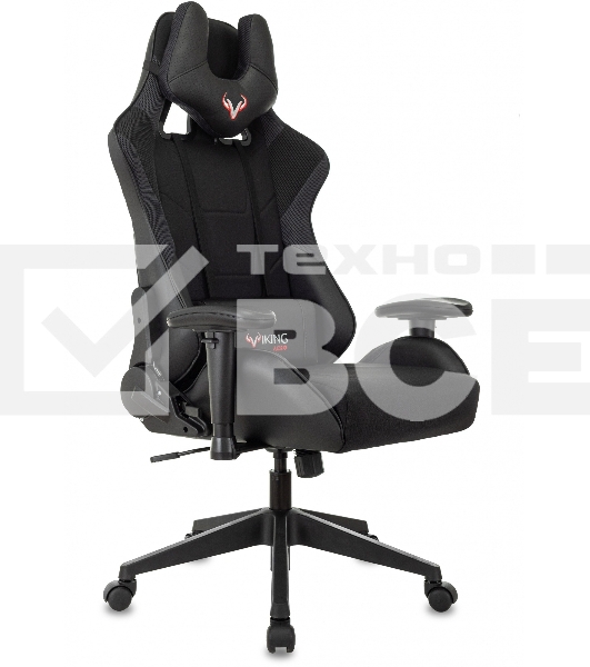 Кресло игровое Бюрократ VIKING 4 AERO BLACK EDITION черный искусст.кожа/ткань