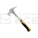 Молоток-гвоздодер Denzel 10423 450 г, цельнометаллический, двухкомпонентная рукоятка, фото4