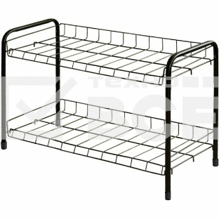 Этажерка для обуви NIKA ЭТ3/Ч черный,2 яруса,435*660*300