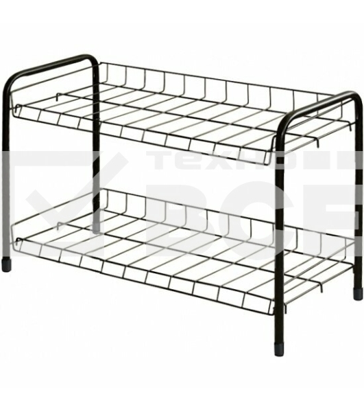 Этажерка для обуви NIKA ЭТ3/Ч черный,2 яруса,435*660*300