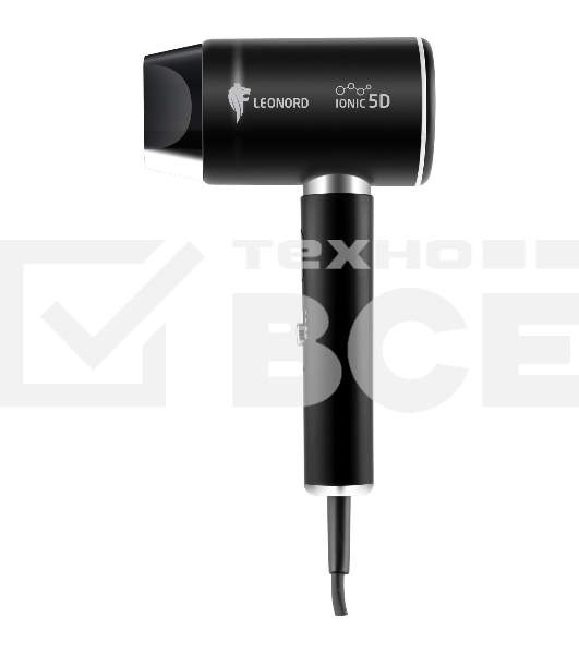 Фен LEONORD LE-1226 черный, 2000 Вт, ионизация
