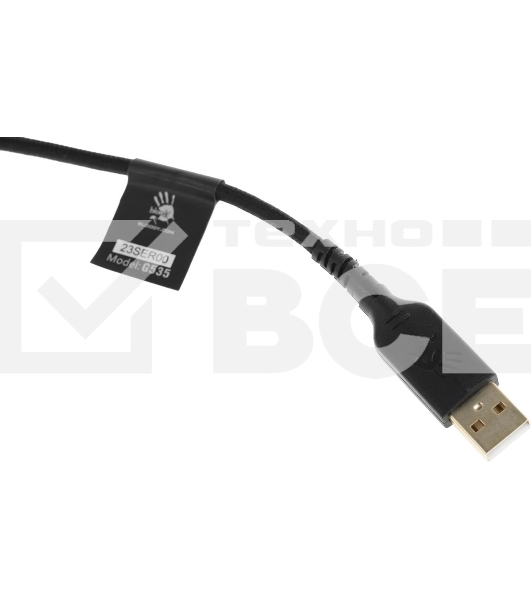 Гарнитура проводная с микрофоном A4Tech Bloody G535 черный/серебристый 2м мониторные USB оголовье (G535 (BLACK+SILVER) USB)