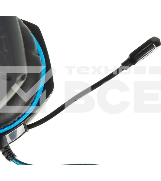 Гарнитура проводная SVEN AP-U980MV, черный-синий (USB, LED, 7.1, 2.2m)