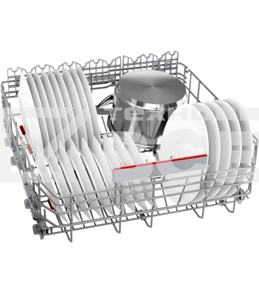 Встраиваемая посудомоечная машина Bosch SMD6ECX12E 60см., SilencePlus; Класс A-A-A; загрузка на 14 комплектов посуды, сенсорное управление, 8 программ, 59.8x55x81.5-87.5 см,сушка: с открыванием дверцы/с теплообменником, индикация на полу: проекция дисплея