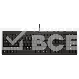 Клавиатура проводная HP 125 проводная, USB Type-A, чёрный