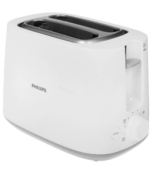 Тостер Philips HD2581/00 белый, 830 Вт, 2 слота