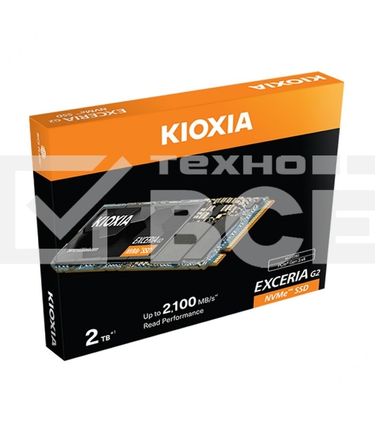 Накопитель SSD Kioxia Exceria G2, 500GB, M.2 2280, PCIe 3.0 x4, NVMe, R/W 2100/1700