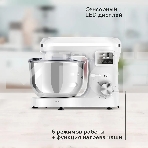 Планетарный миксер BQ MX640 White. Максимальная мощность 1600 Вт / Чаша из нержавеющей стали 6 л / Функция ферментации/ Подогрев чаши до 40'C / Электронное управление / Металлические насадки в комплекте / Металлические шестерни / Двойная защита: от перегр, фото4