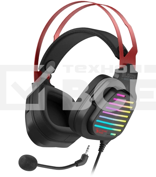 Наушники с микрофоном A4Tech Bloody G560 черный/красный 2м мониторные оголовье (G560 SPORTS RED)