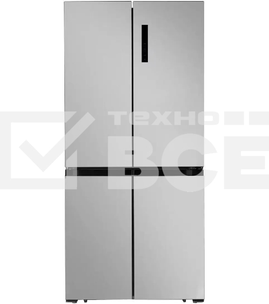 Холодильник  LEX LCD450XID серебристый трехкамерный 288/129л морозилка снизу Side-by-Side
